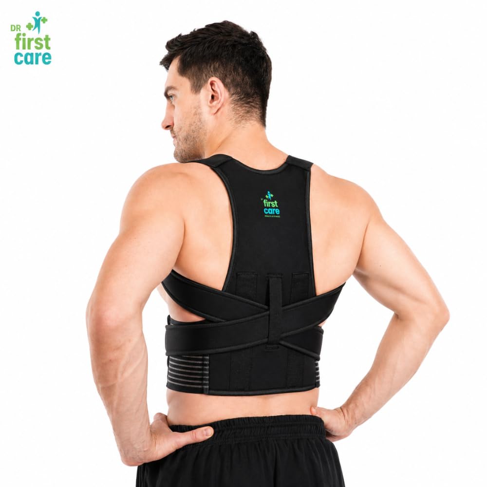 Posture Corrector Belt for Men & Women | Back & Shoulder Support Brace for Pain Relief | Adjustable, Breathable Back Straightener | Wear Under Clothes | Universal Fit | Made in India | 1 Year Warranty