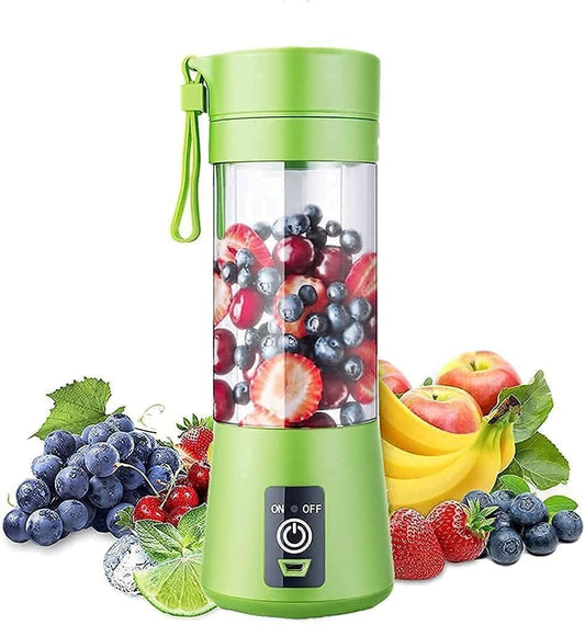 Portable 6-Blade Juicer Blender with Built-In Jar, Juice Mixer Bottle, Fruit Juice Machine, USB Rechargeable Personal Size Juicer Grinder for Juices (MultiColor) (S6)